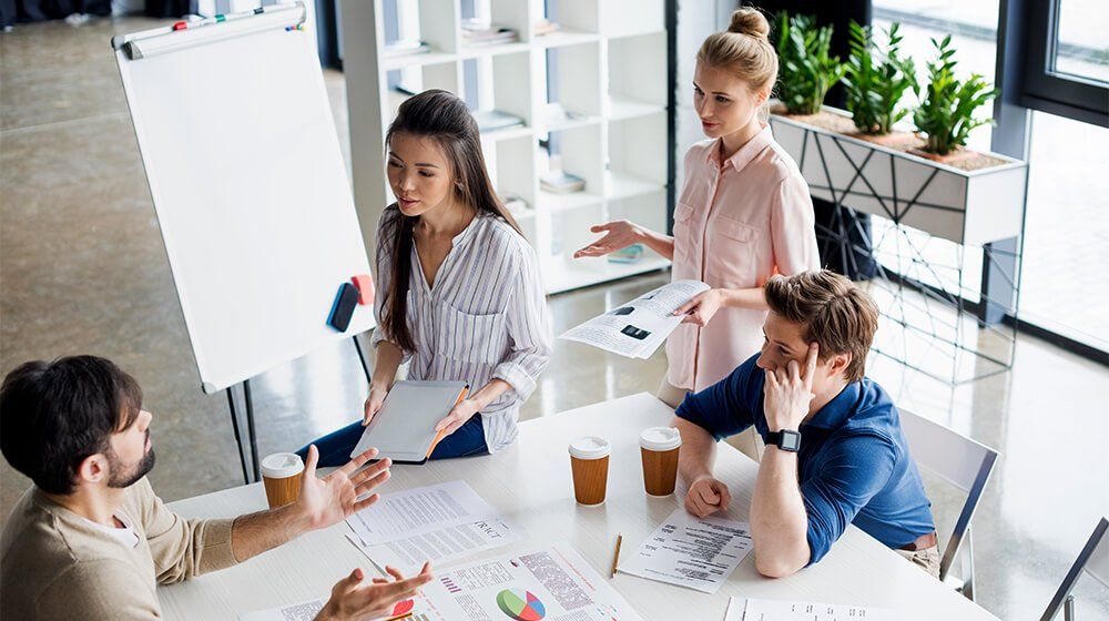 Professional achieving career success